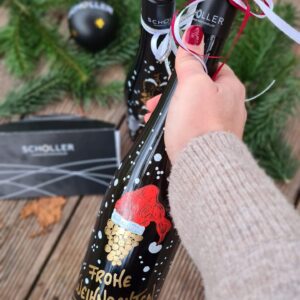 Bemalte Weihnachtsflasche